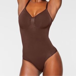 SKIMS brief bodysuit in cocoa size SM